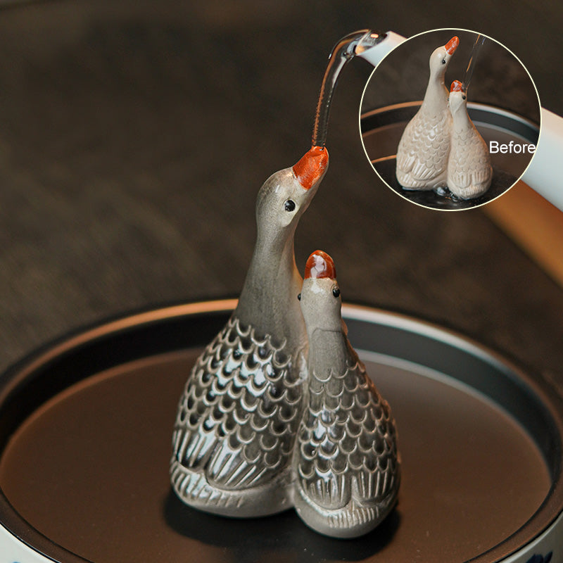 Magic Tea Pet - Goose, Mother & Son