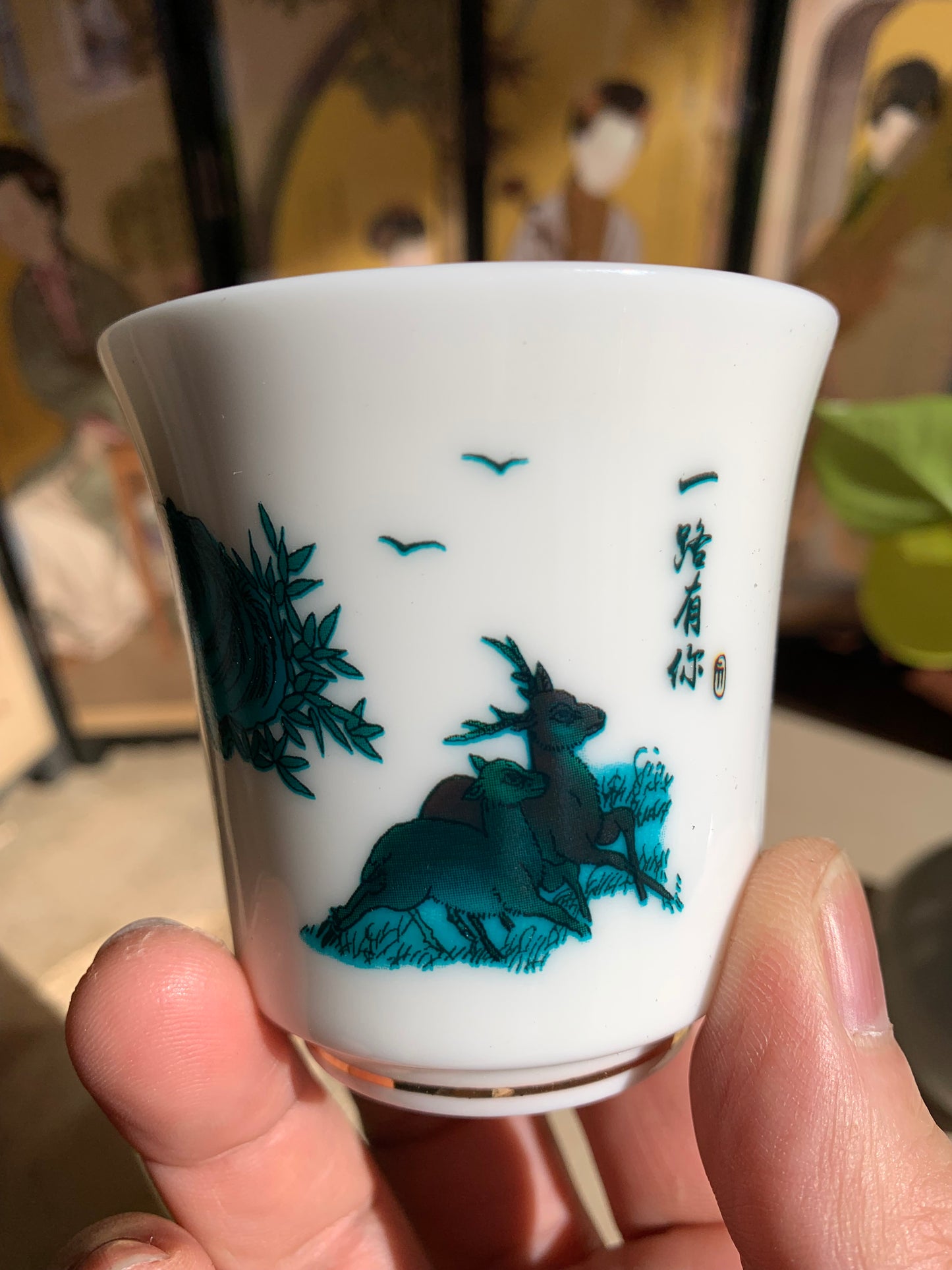 Magic Teacup--Two Deer