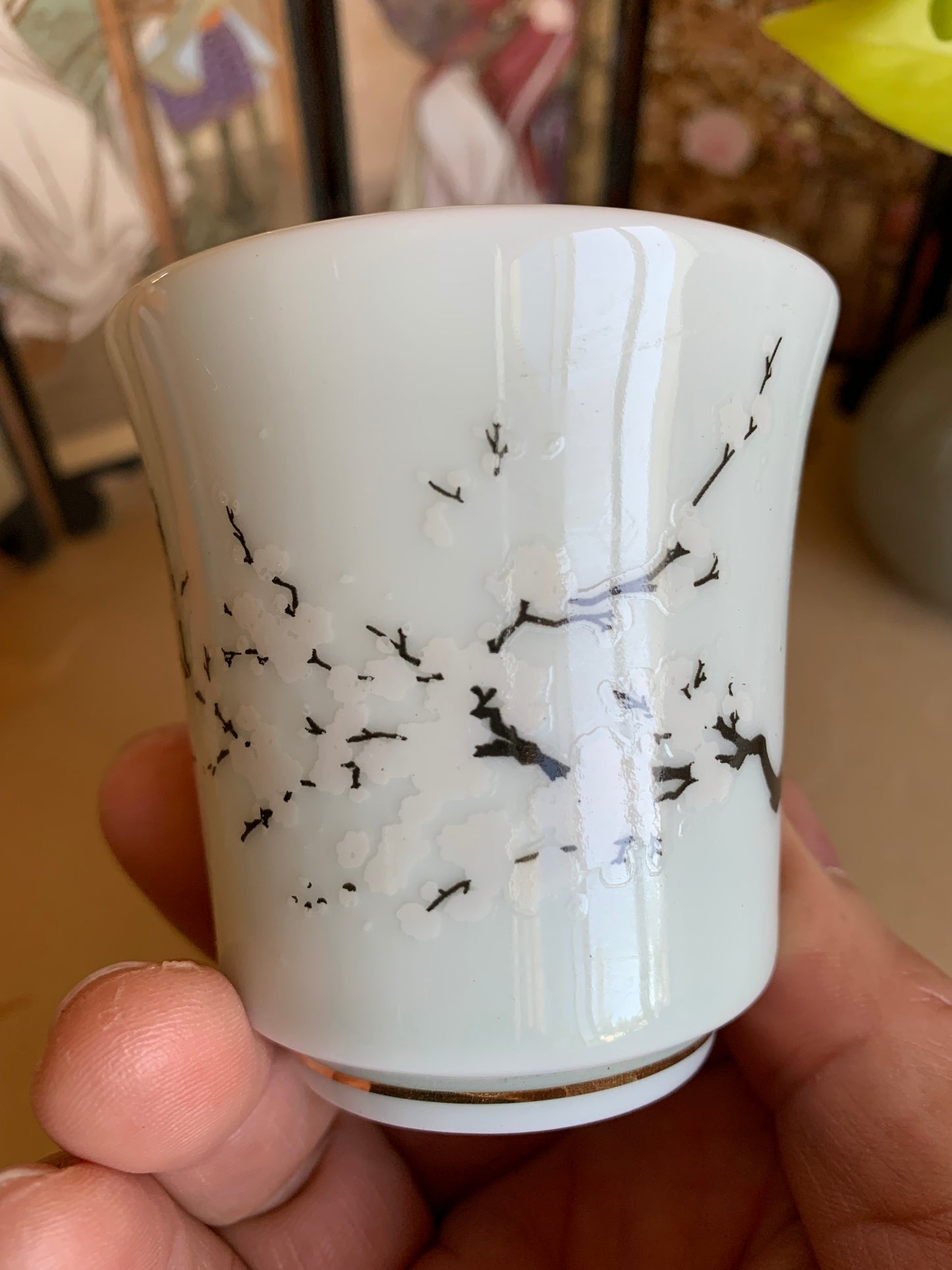 Magic Teacup--Pink Plum Blossom
