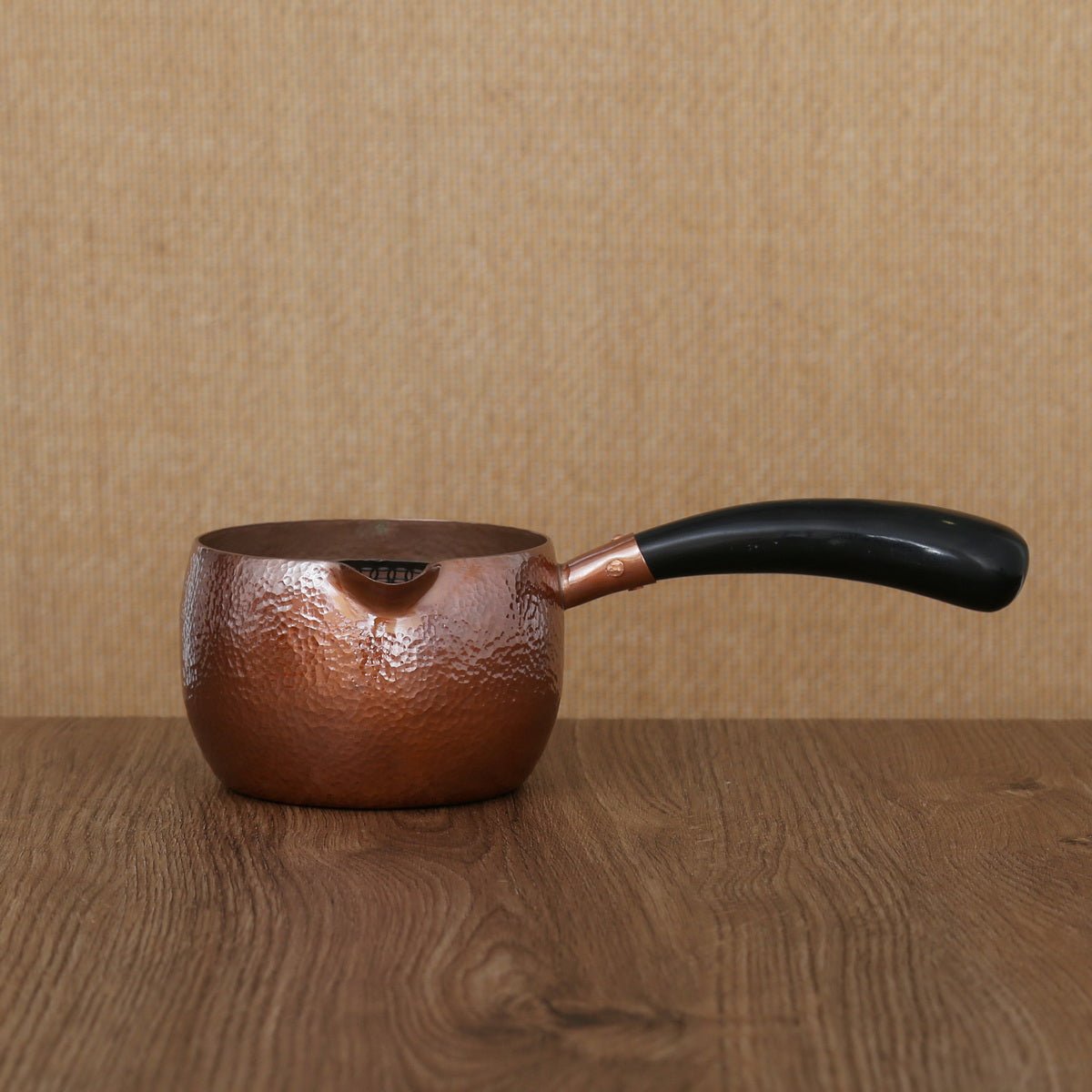 Copper Tea Boiler (without lid) - Side-handle, 600ml - Taishan Tea Club