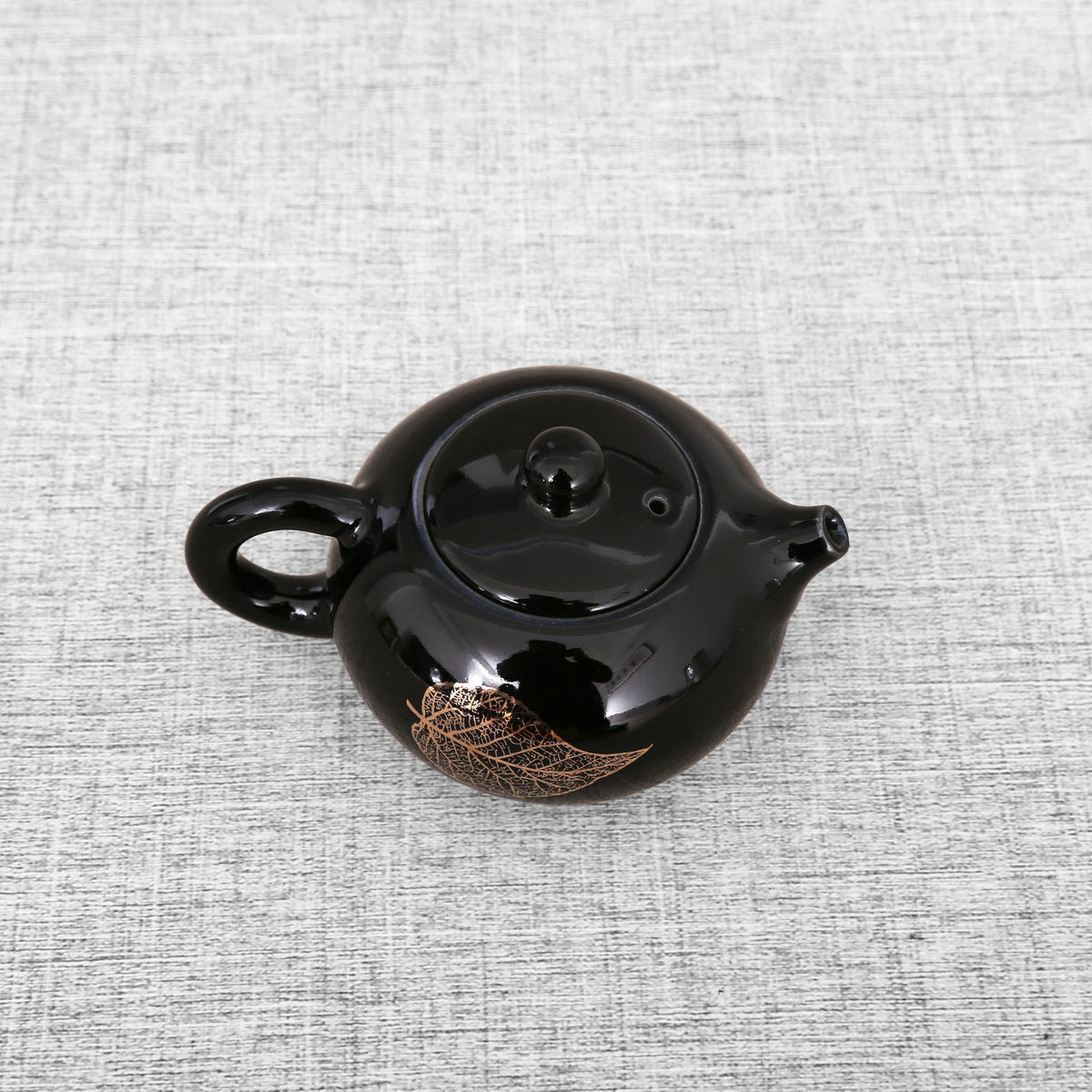 Gold Leaf Black Single Jian Zhan Teapot - Taishan Tea Club