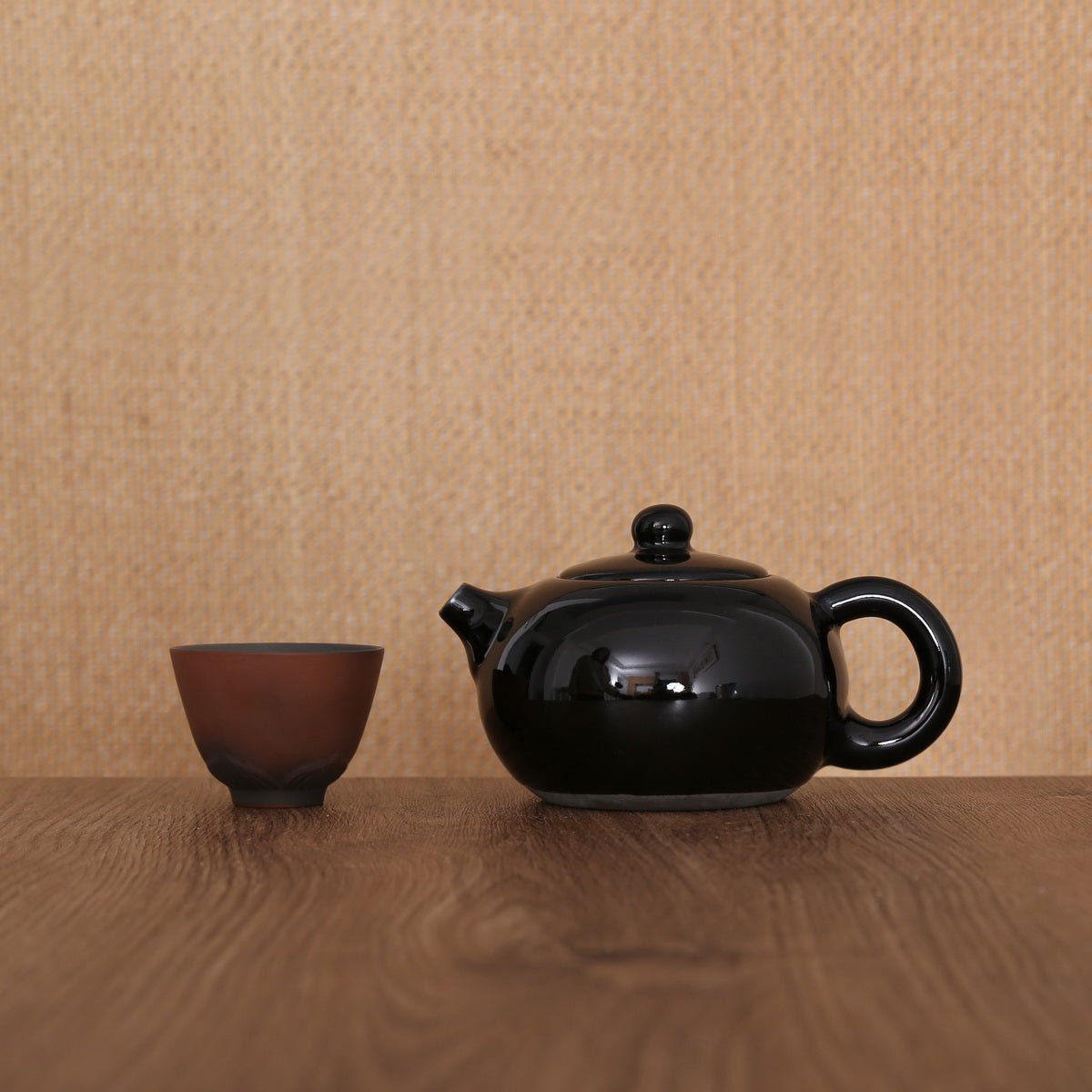 Gold Leaf Black Single Jian Zhan Teapot - Taishan Tea Club