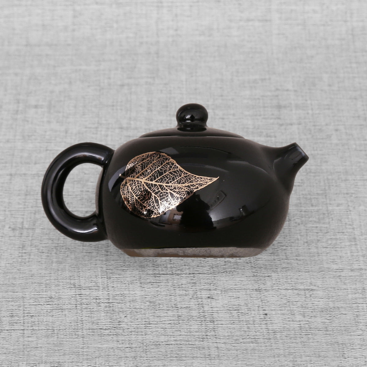 Gold Leaf Black Single Jian Zhan Teapot - Taishan Tea Club