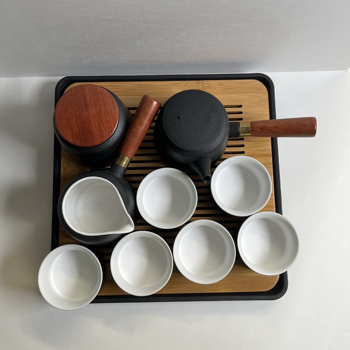 Green/BlacK Sand Glaze Tea Set Gift Box - Taishan Tea Club