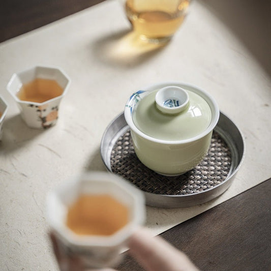 Hand-painted Bamboo Porcelain Tea Set - Taishan Tea Club