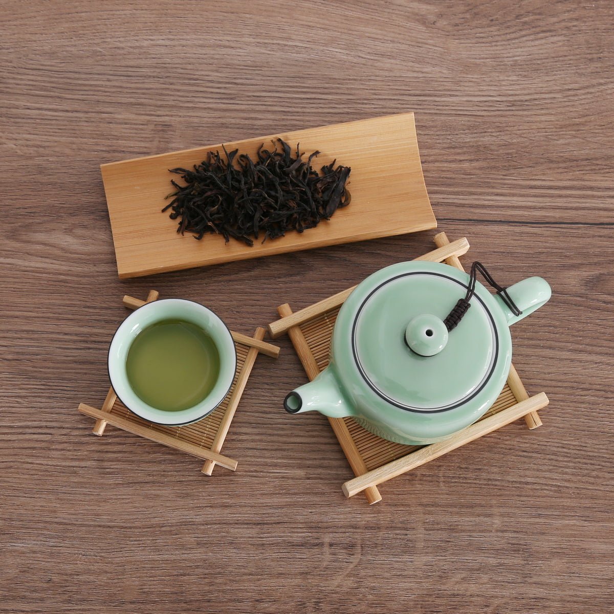 Longquan Celadon 3 Color Di Ware Gift Tea Set - Taishan Tea Club