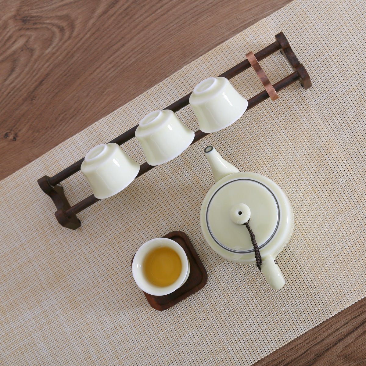 Longquan Celadon 3 Color Di Ware Gift Tea Set - Taishan Tea Club