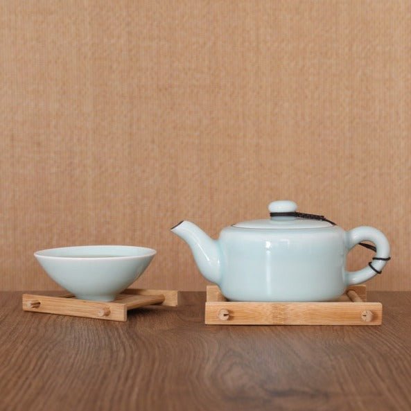 Longquan Celadon 3 Color Di Ware Gift Tea Set - Taishan Tea Club