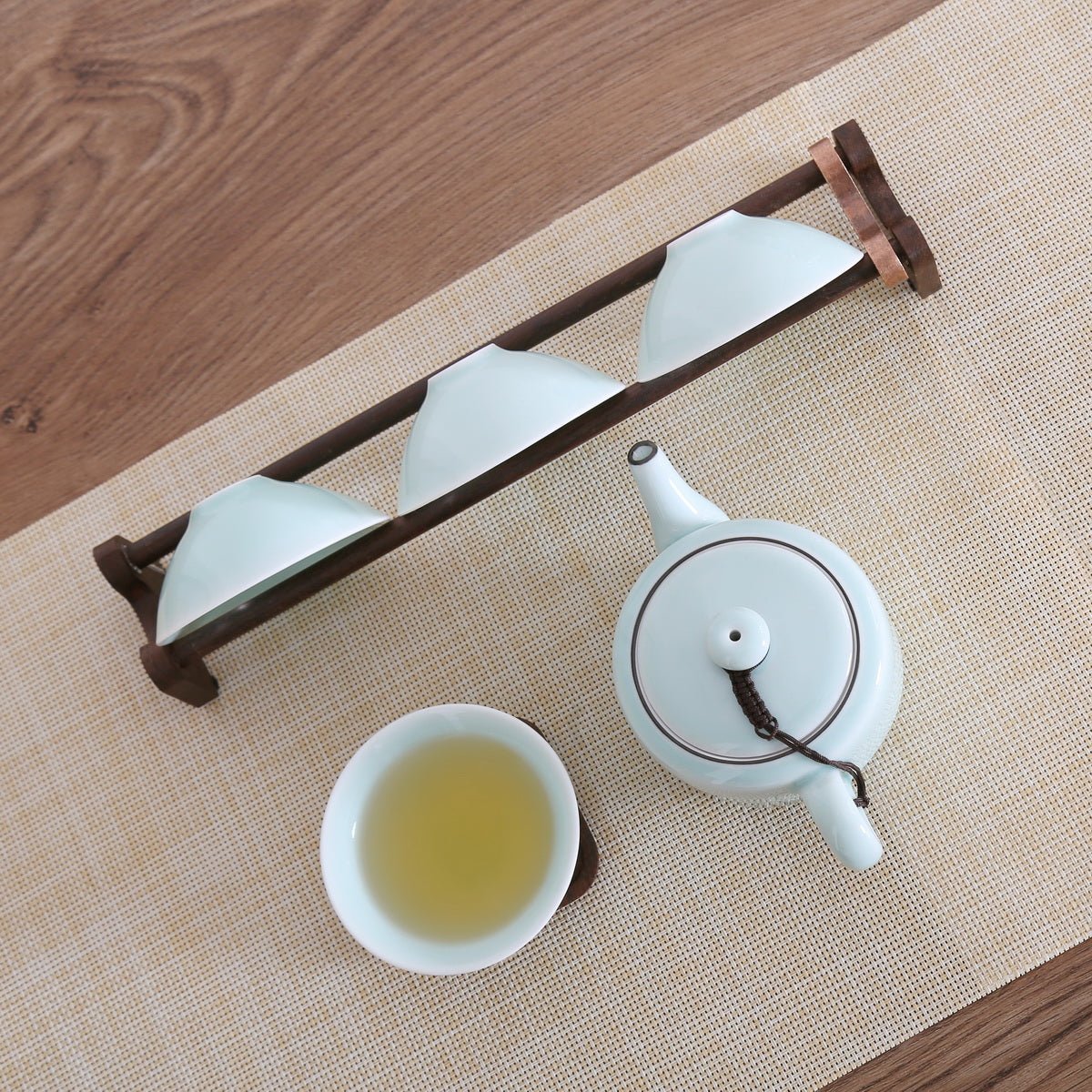 Longquan Celadon 3 Color Di Ware Gift Tea Set - Taishan Tea Club