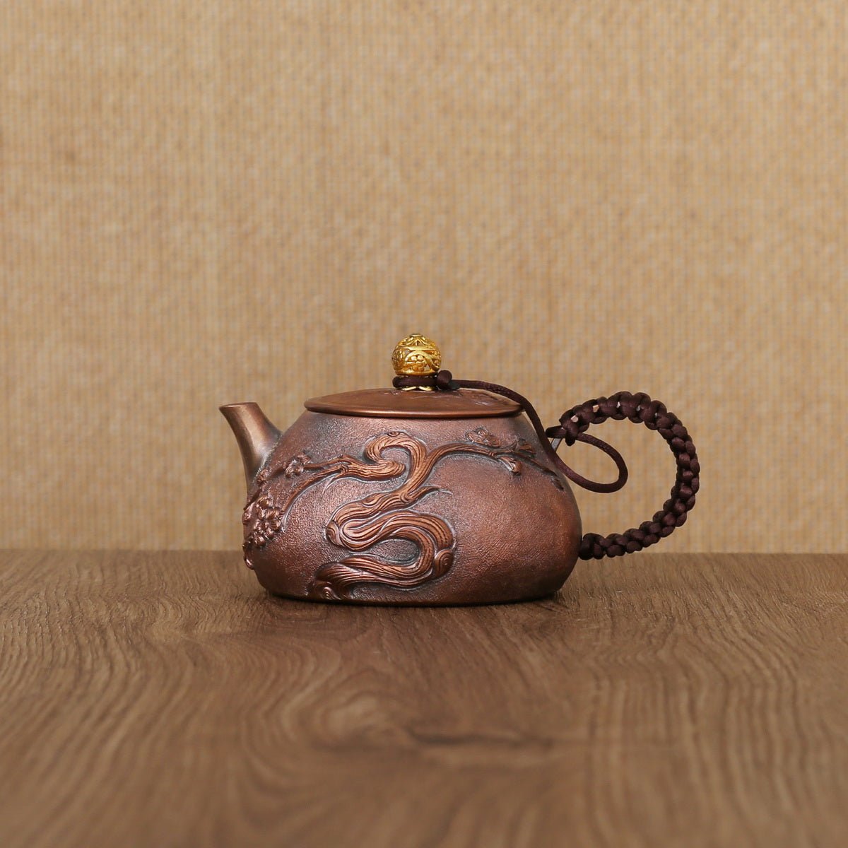 Plum Blossom Copper Teapot - Taishan Tea Club