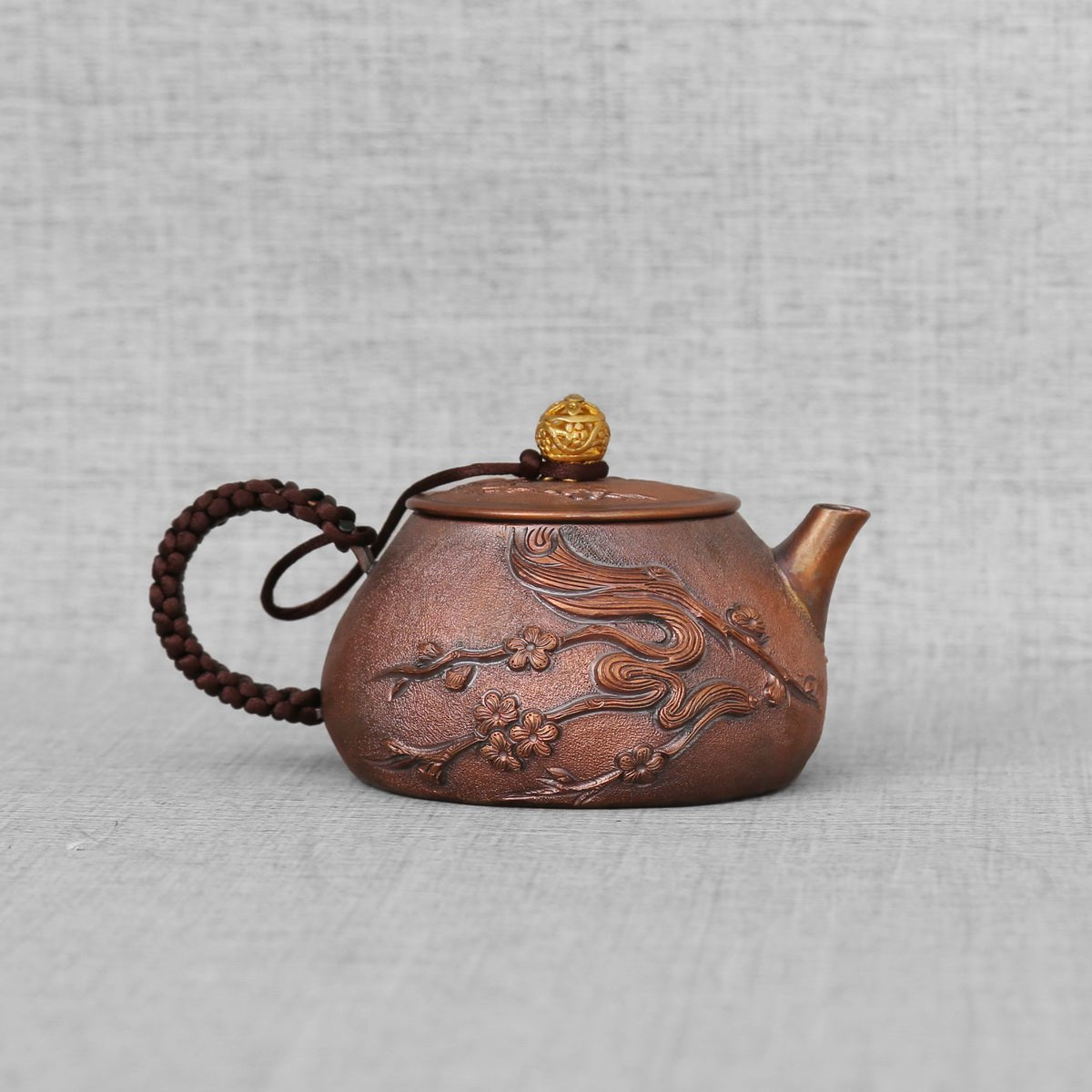 Plum Blossom Copper Teapot - Taishan Tea Club