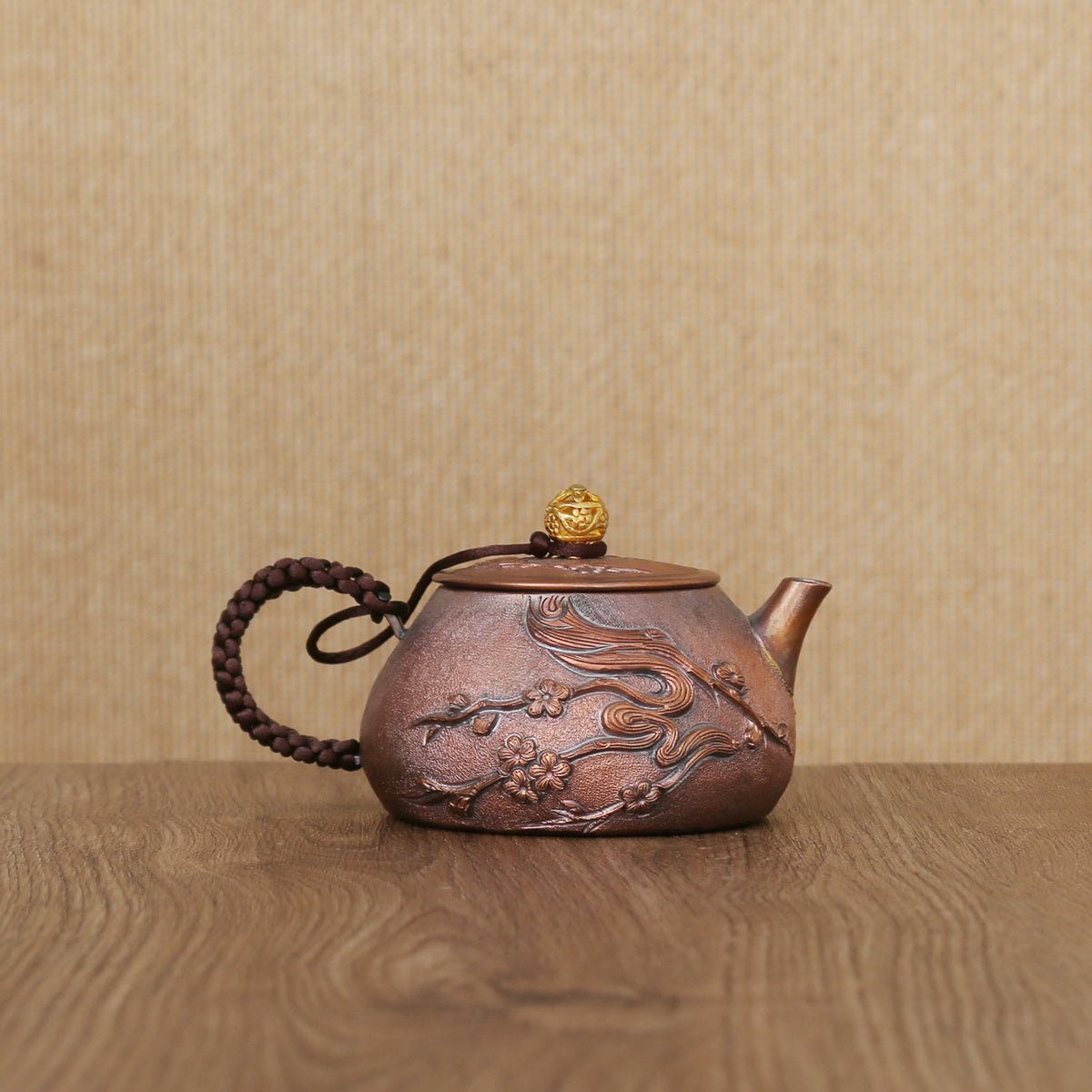 Plum Blossom Copper Teapot - Taishan Tea Club