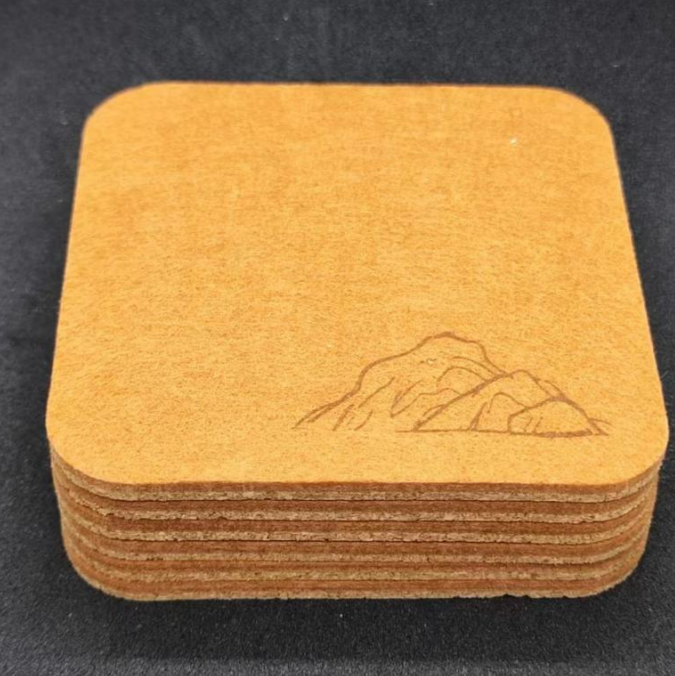 Absorbent Teacup Coasters Sets - Mountains