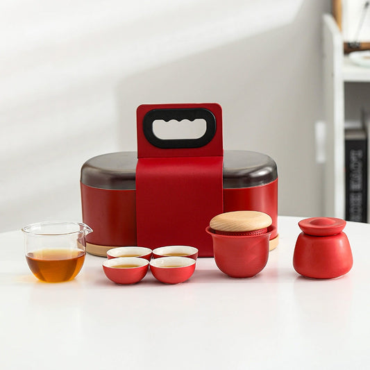 Lucky Red Packets Teacups Set - Travel Teaset