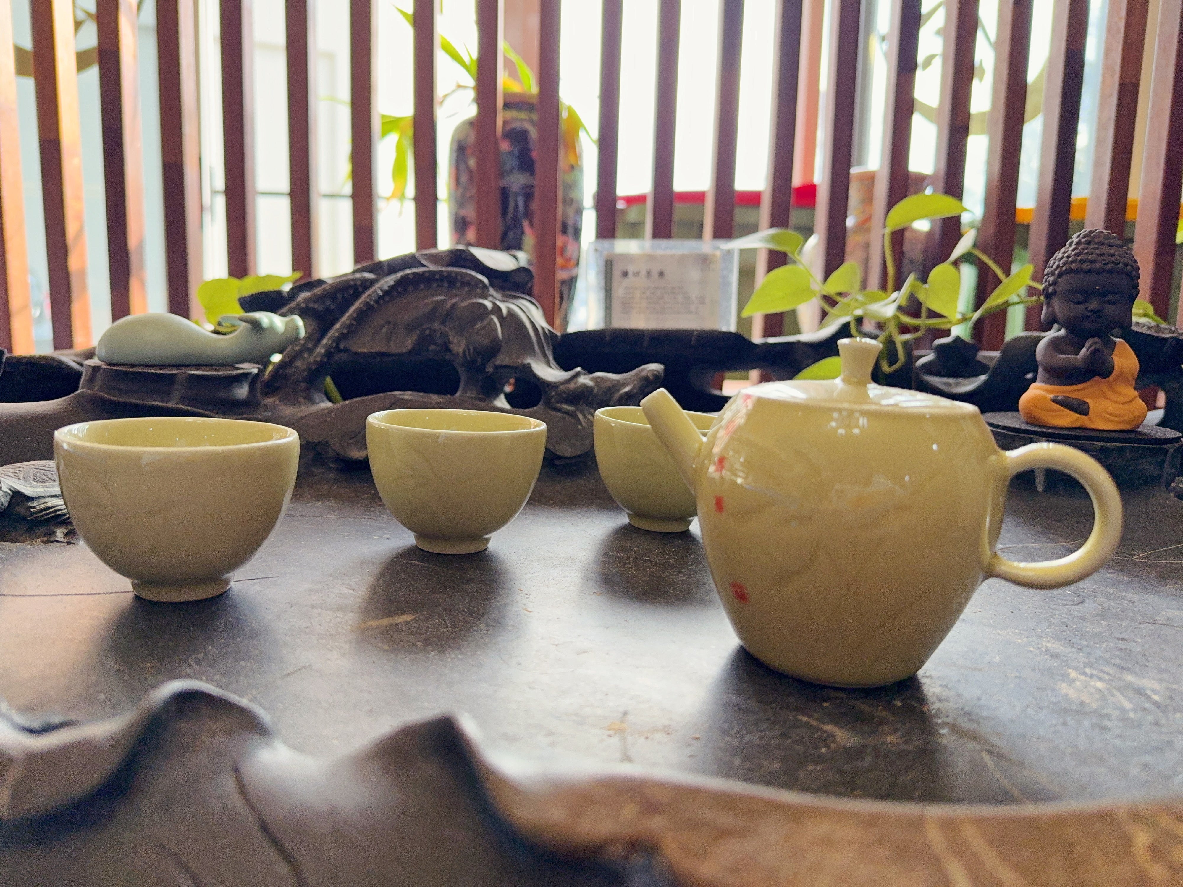 Longquan Celadon Orchid Flower Tea Set