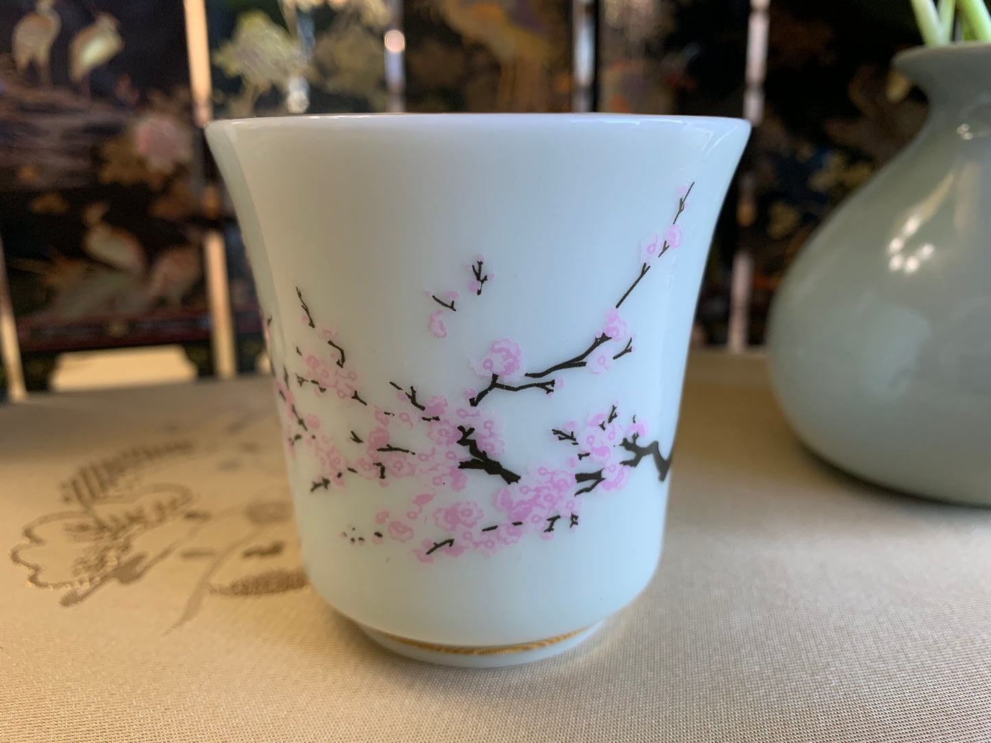 Magic Teacup--Pink Plum Blossom