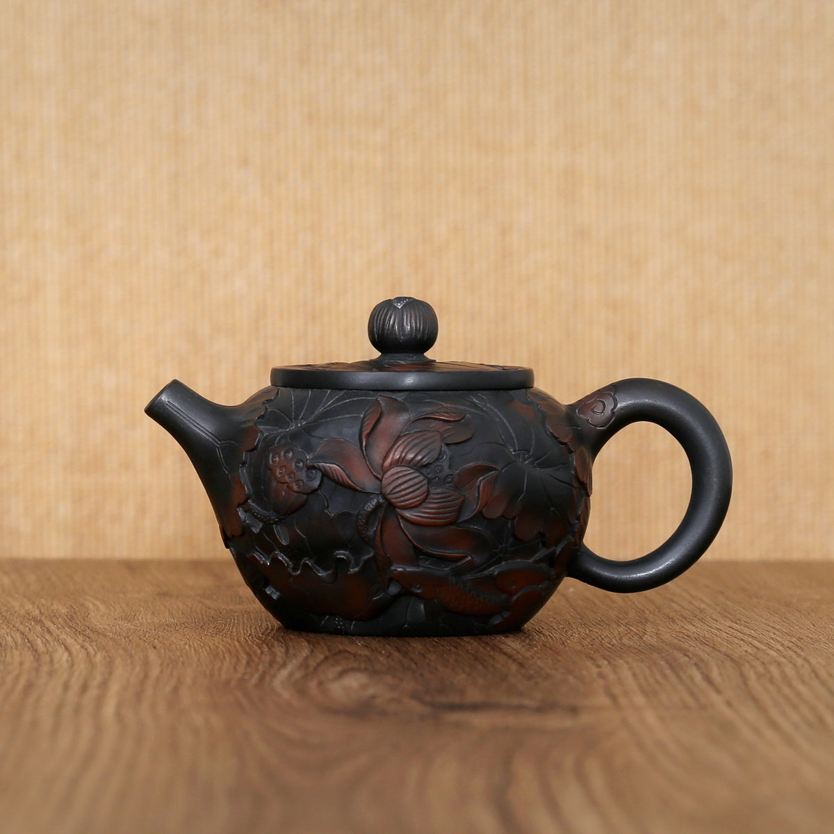 Handcraf Man Diao (Full Carvings) Jian Shui Purple Pottery Teapot --A