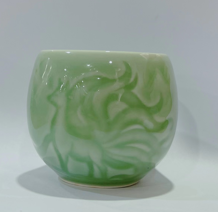 Single Teacup, Longquan Celadon (Dragon egg, Nine-tailed fox, Di Pale Blue, 90ml)