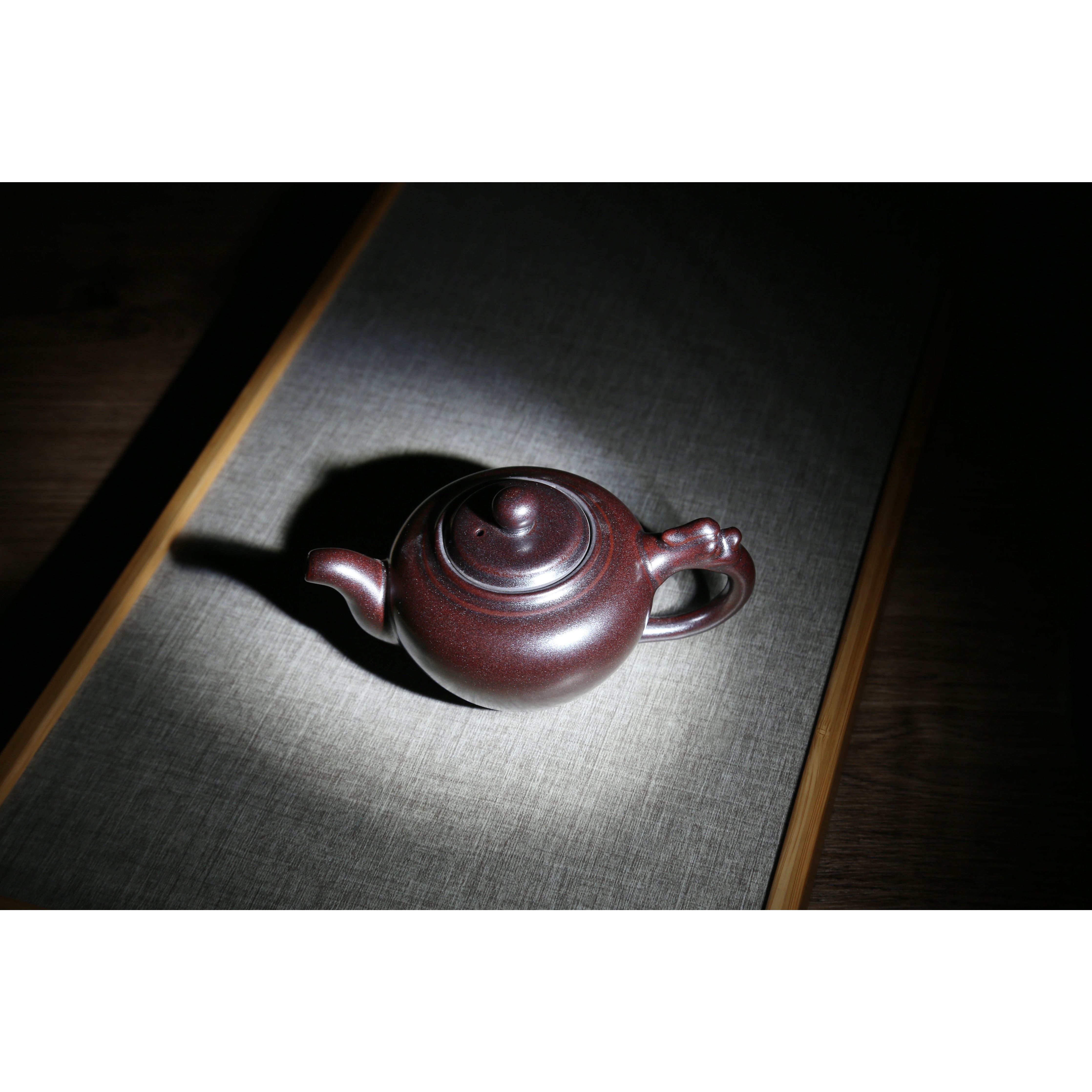 Red Wood Tenmoku Teapot