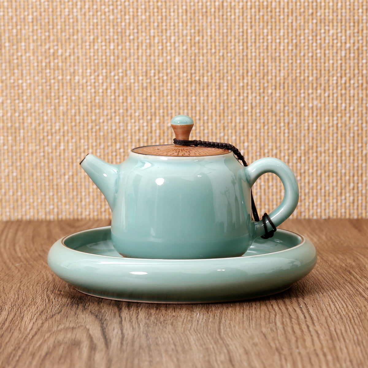 Gift Tea Set, Longquan Celadon - 1 Teapot 4 Teacups (Tiao Dao, Di Sky, 6, CYYS)