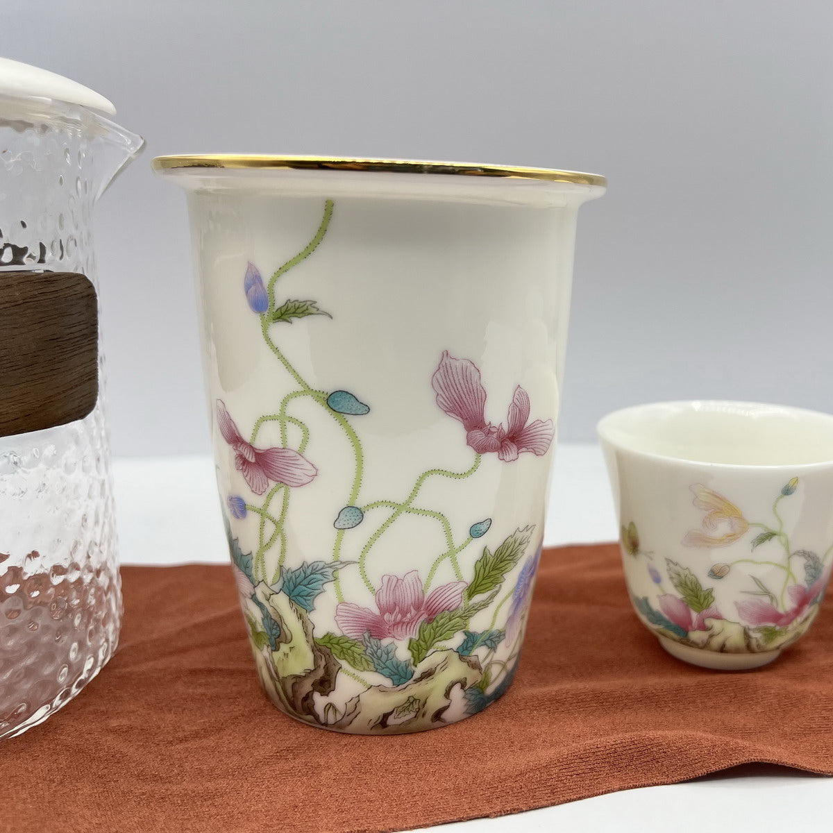 Flower & Butterfly Travel Tea Set 3 cups – TSTea