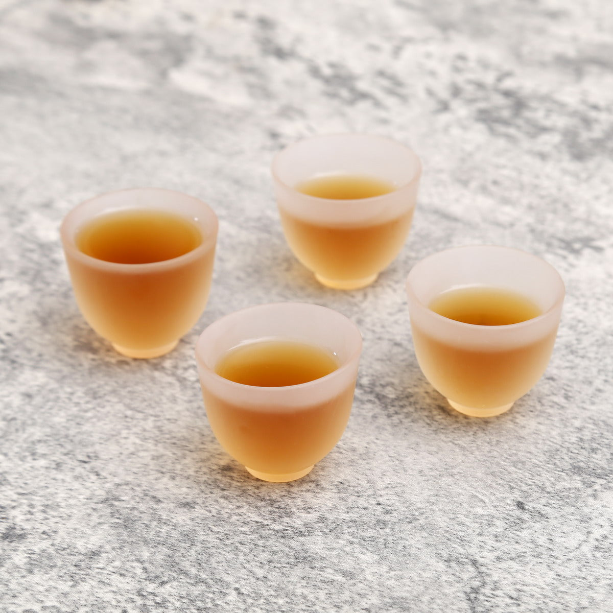 Gift Tea Set - 4 Teacups (Glass, Non-transparent, Dragon Egg)