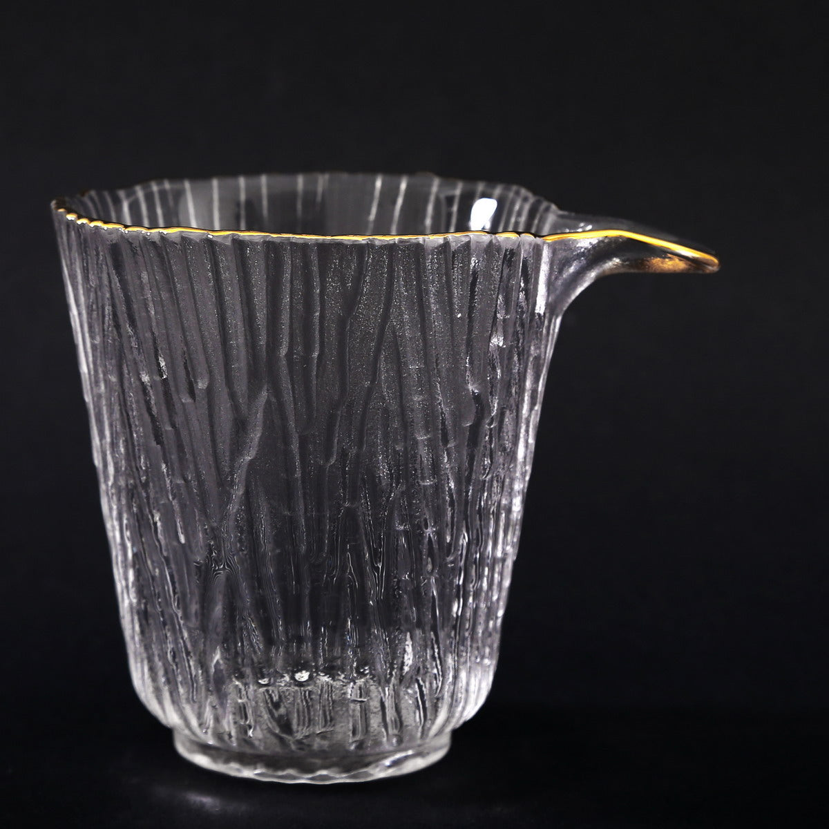 Bamboo Stripe Glass Gaiwan 6 Cups Kongfu Tea Set