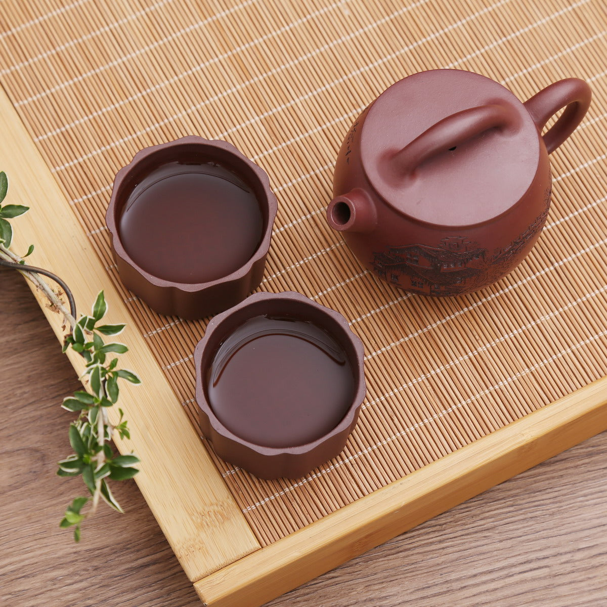 Gift Tea Set - 2 Teacups, Yixing Ware (Wu Bei Cha, 60ml)
