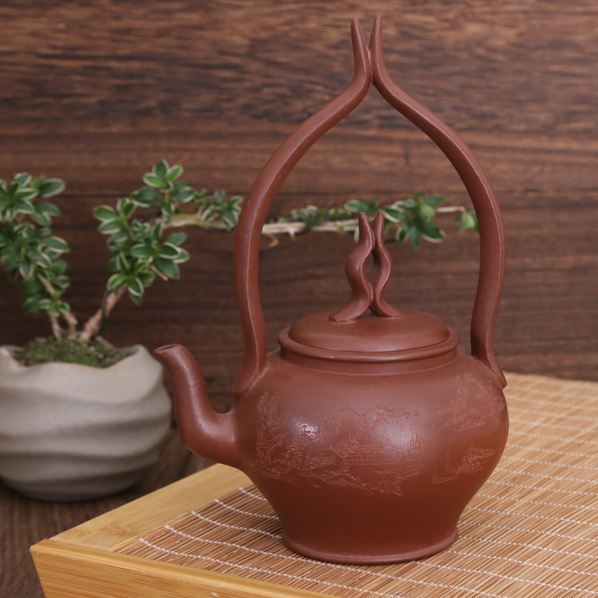 Single Teapot, Yixing Ware (Fo Shou Ti Liang, 280ml)