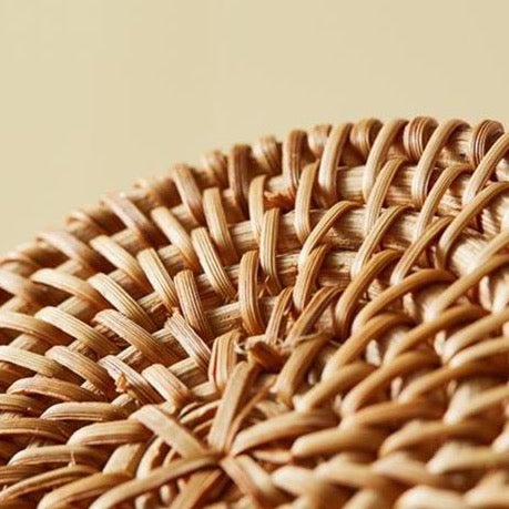 Handmade Smoked Rattan Tea Coaster