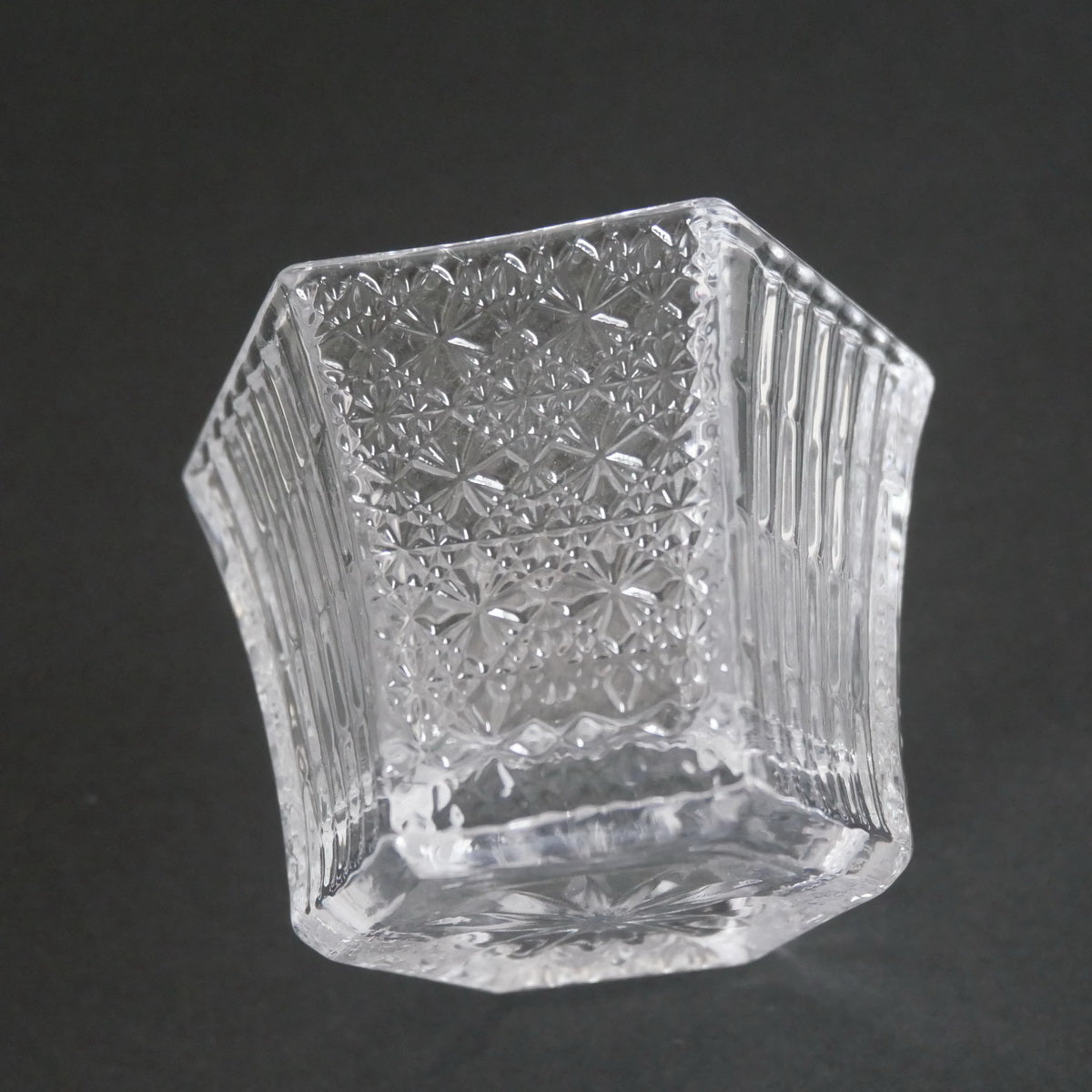 Geometric pattern Glass Hexagonal Teacup