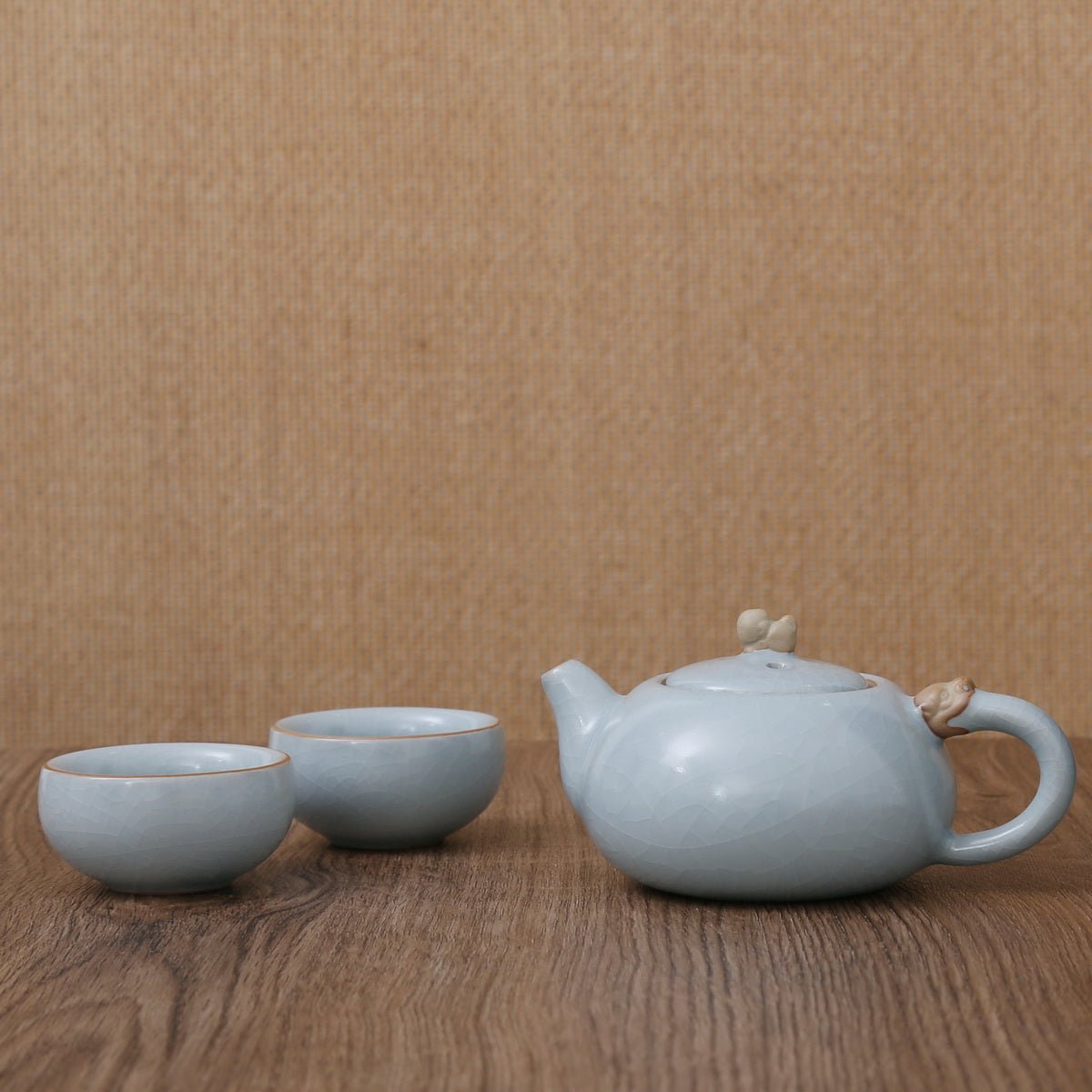 Auspicious Ru ware Blue Travel tea set - Taishan Tea Club
