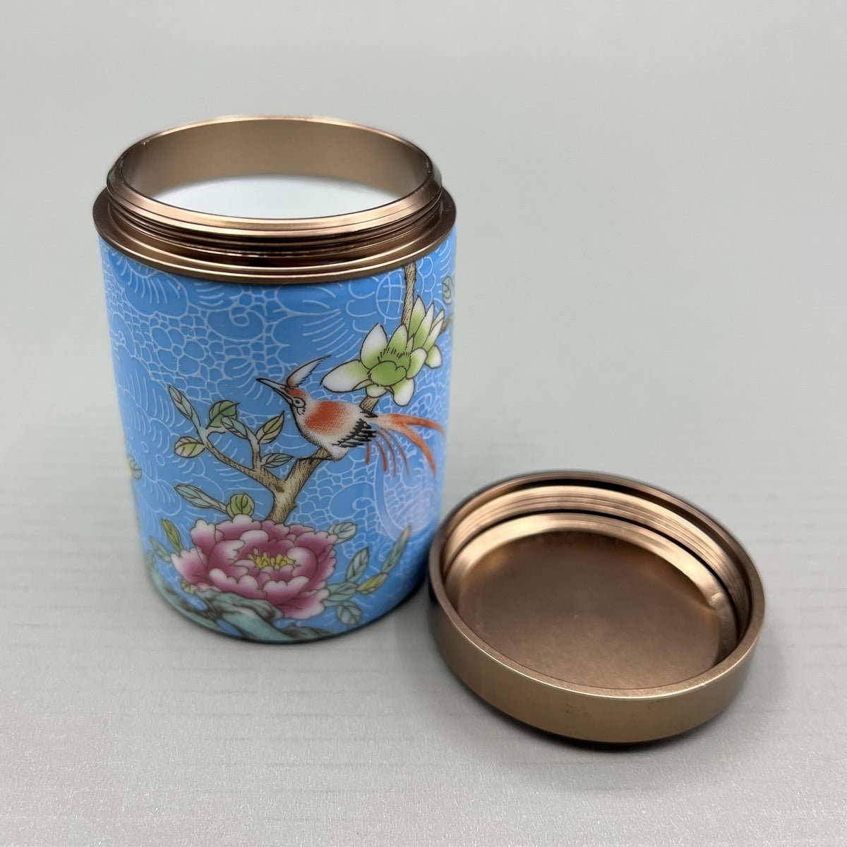 Bird And Flower Colorful Mini Tea Canister Set - Taishan Tea Club