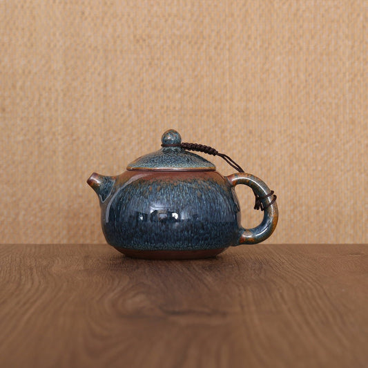 Brown Blue Fur Single Jian Zhan Teapot - Taishan Tea Club