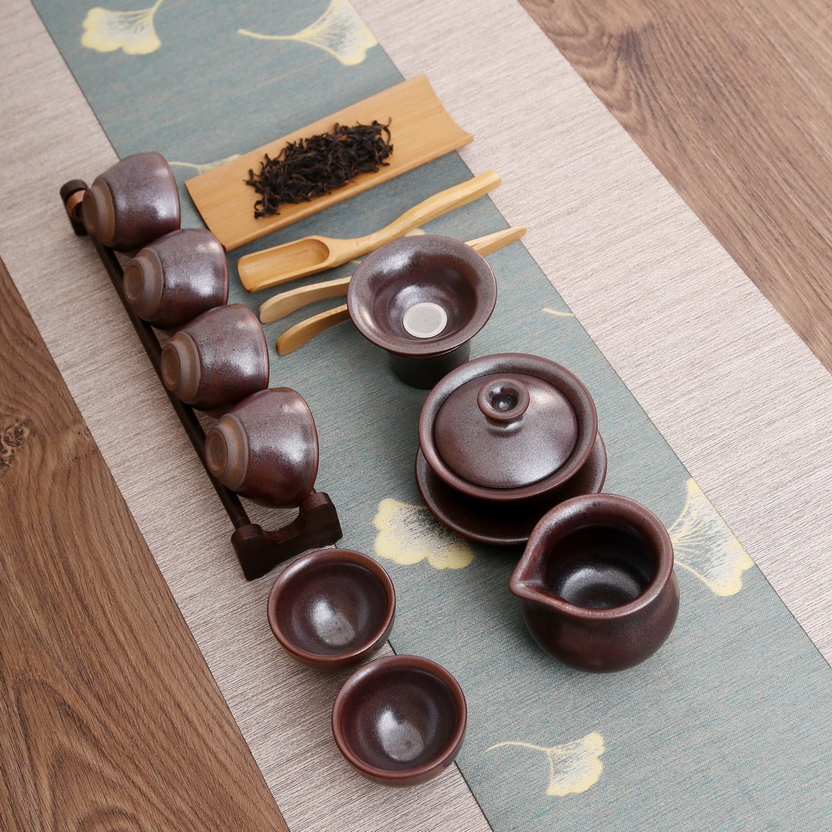 Chai Kiln Brown Jian Zhan Gift Tea Set - Taishan Tea Club