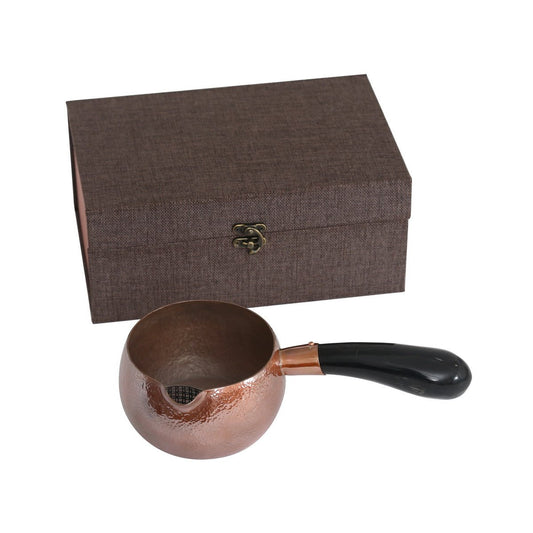 Copper Tea Boiler (without lid) - Side-handle, 800ml - Taishan Tea Club