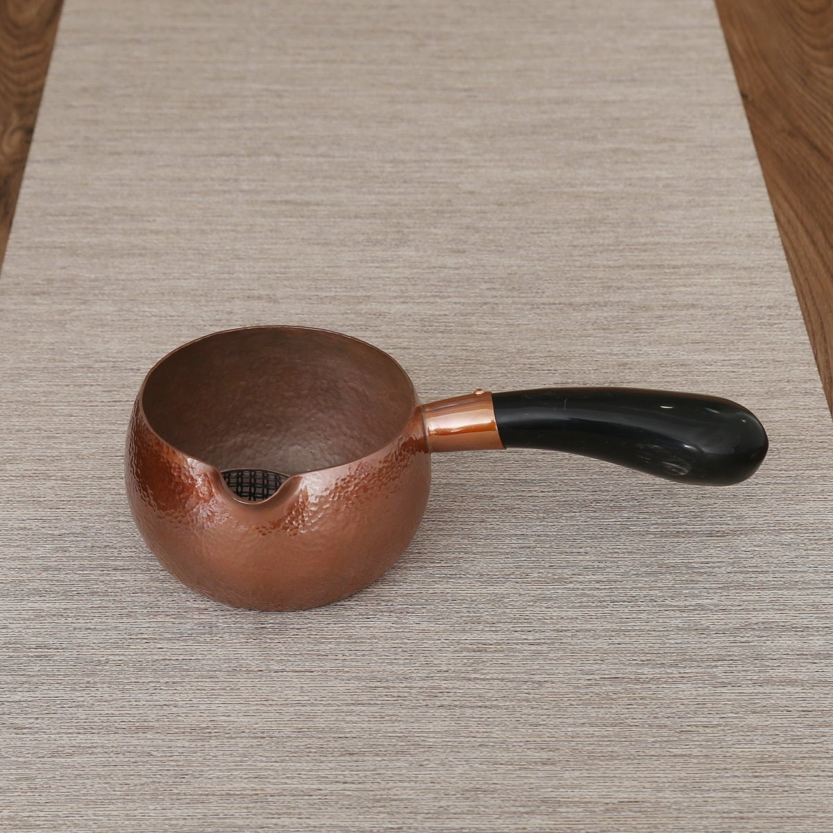 Copper Tea Boiler (without lid) - Side-handle, 800ml - Taishan Tea Club