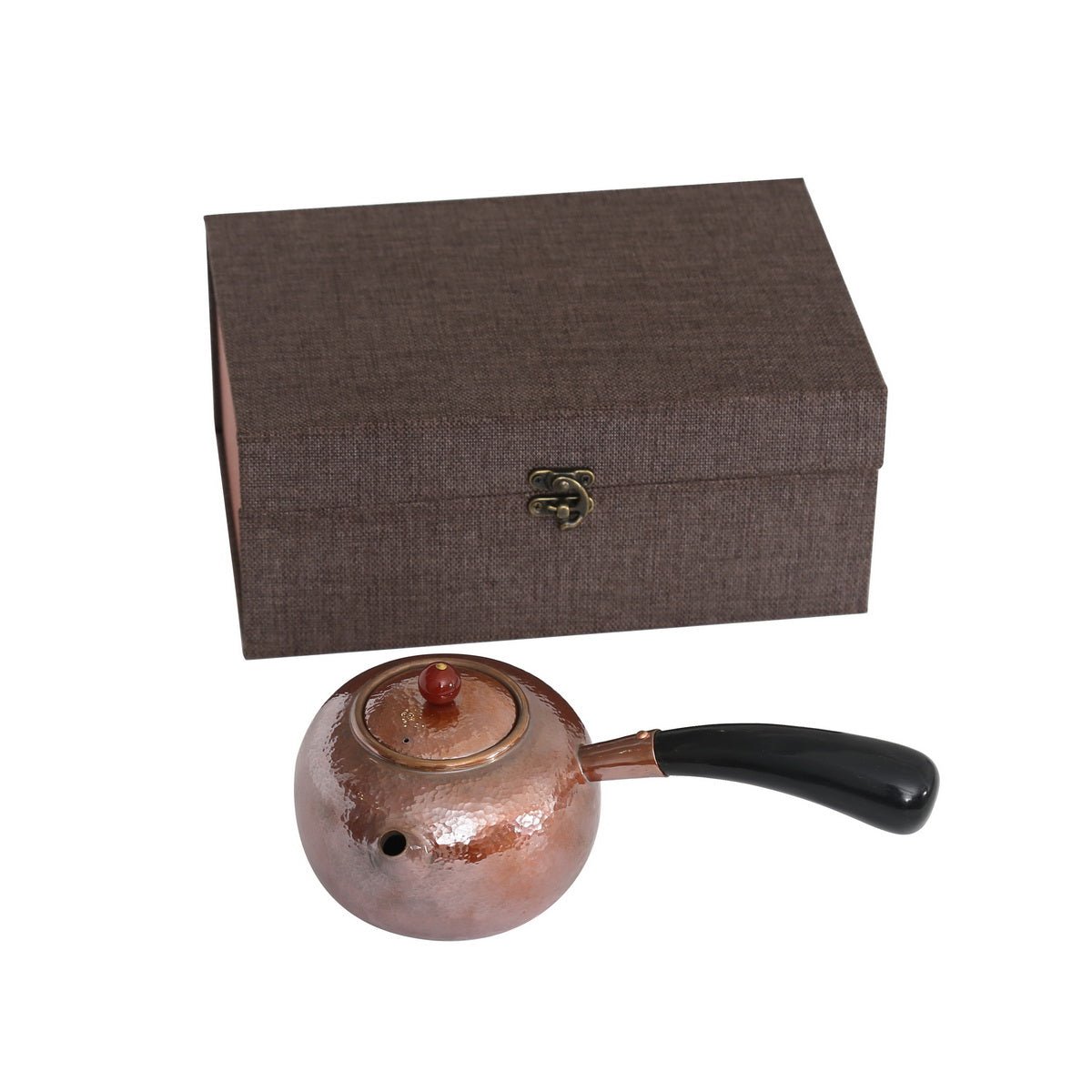 Copper Teapot - Side-handle, Red Fruit - Taishan Tea Club