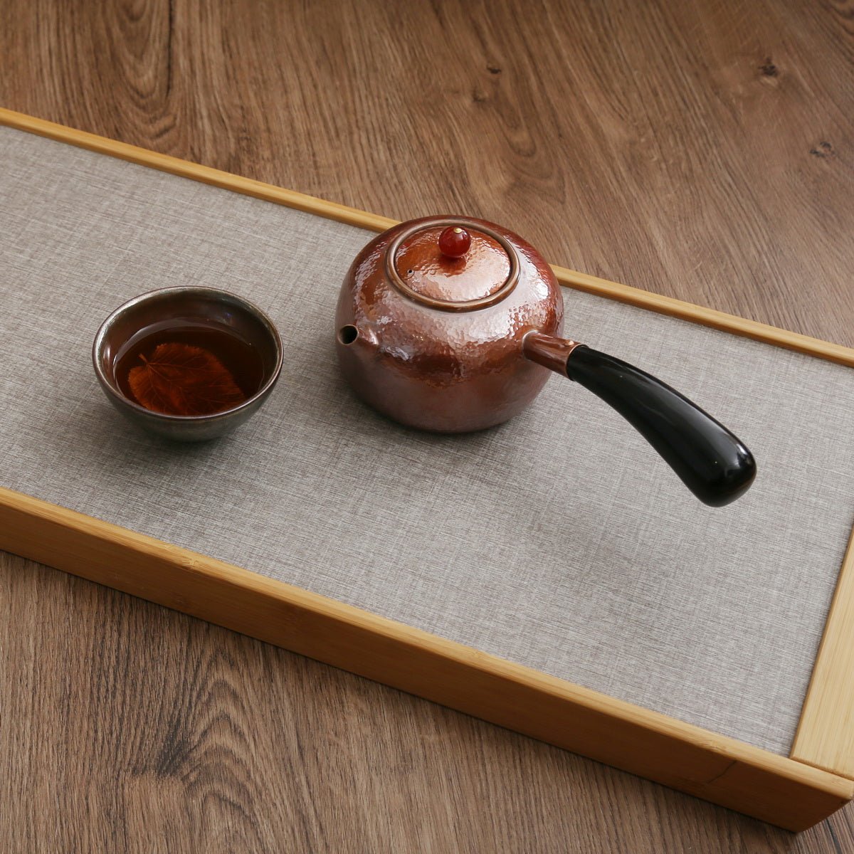 Copper Teapot - Side-handle, Red Fruit - Taishan Tea Club