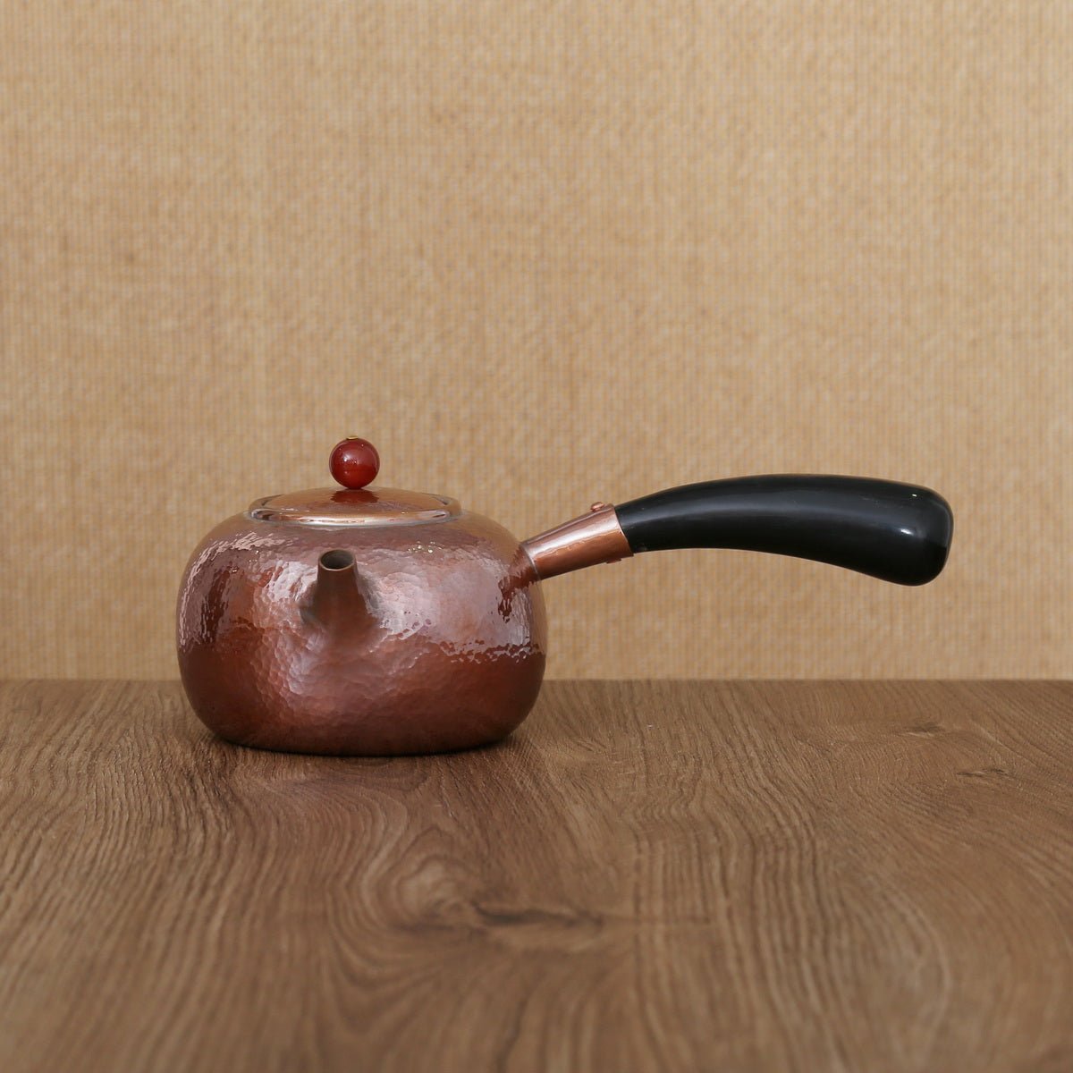 Copper Teapot - Side-handle, Red Fruit - Taishan Tea Club