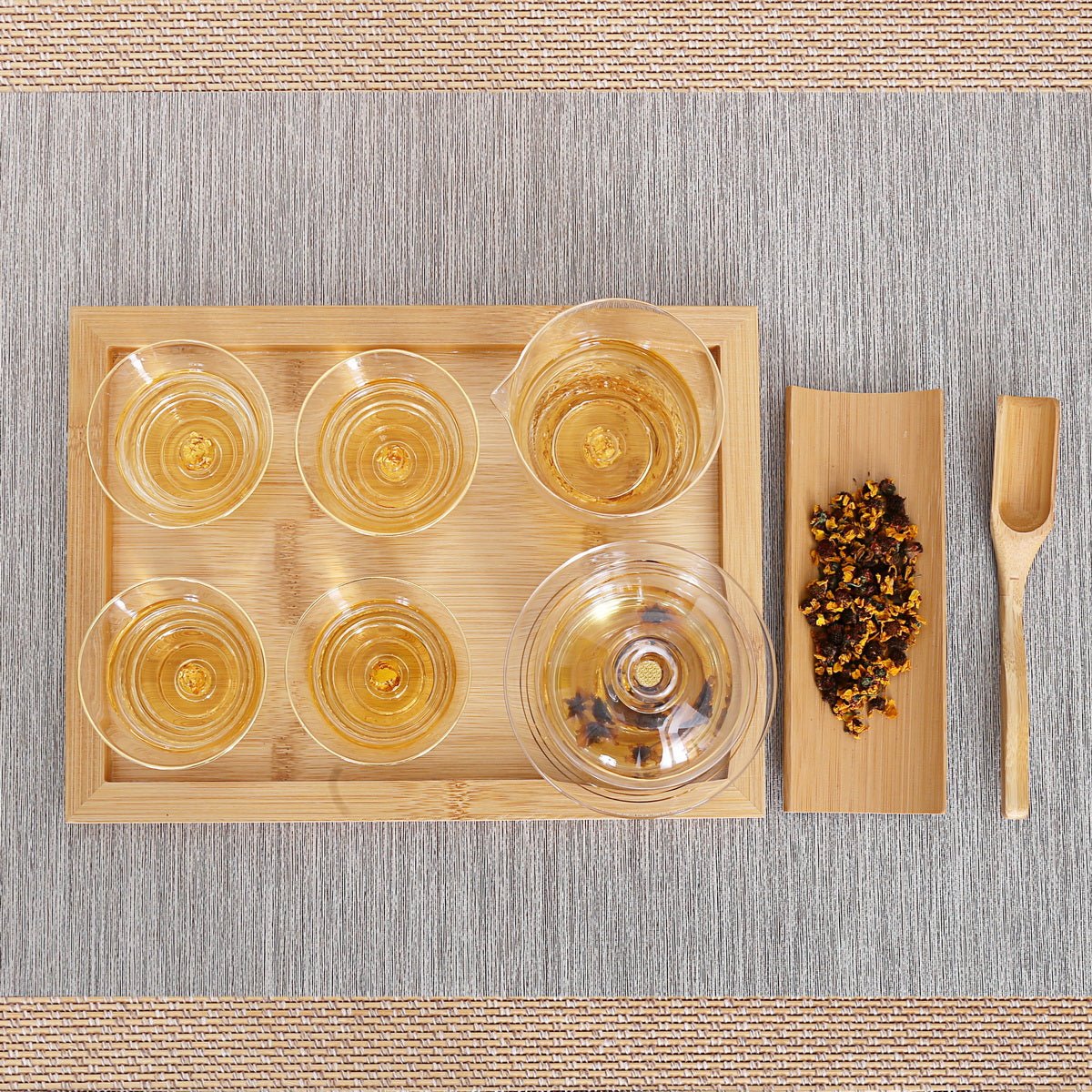 Glassware Gift Tea Set with 24K Gold Foil - Taishan Tea Club