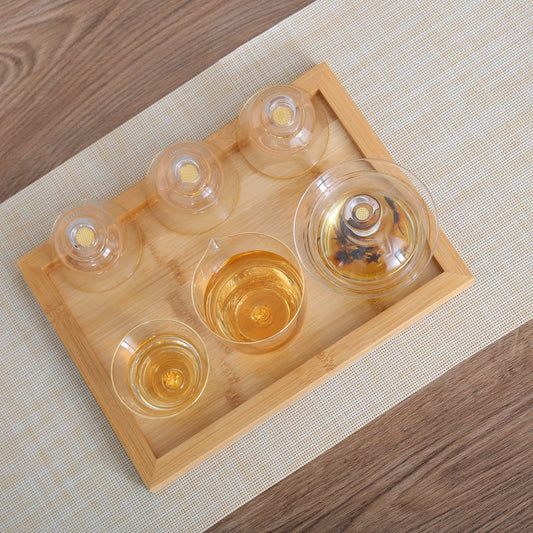 Glassware Gift Tea Set with 24K Gold Foil - Taishan Tea Club