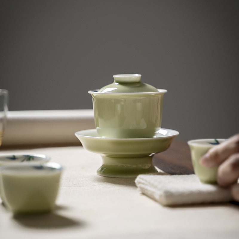 Hand-painted Bamboo Porcelain Tea Set - Taishan Tea Club