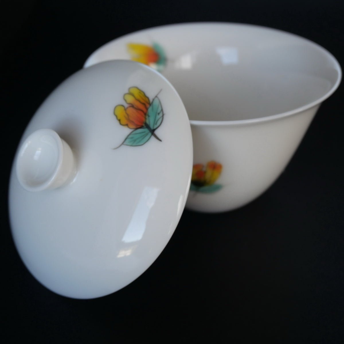 Hand-painted Flower Porcelain Gongfu Tea Set - Taishan Tea Club