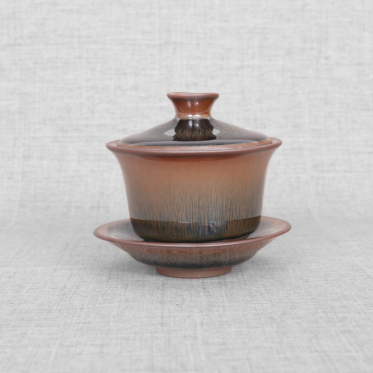 Hare's Fur Gradient Color Brown Dark red Jian Zhan Gift Tea Set - Taishan Tea Club