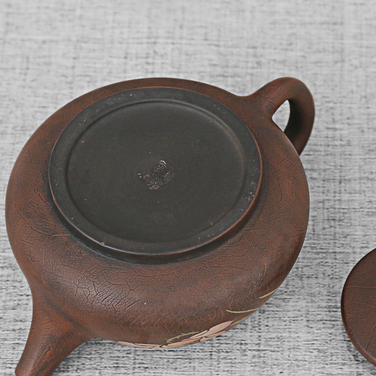 Jianshui Purple Pottery Colored Clay Filling Flower Idioms Characters Handcraft Teapot - Taishan Tea Club