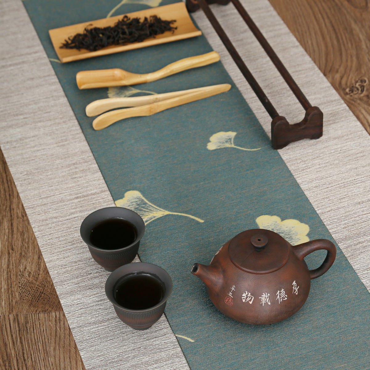 Jianshui Purple Pottery Colored Clay Filling Flower Idioms Characters Handcraft Teapot - Taishan Tea Club