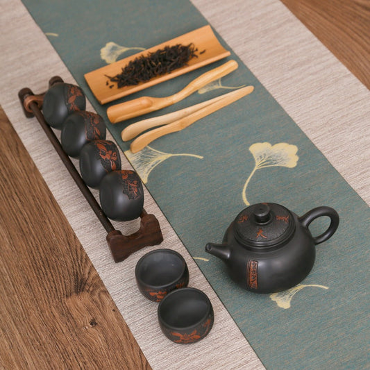 Jianshui Purple Pottery Lotus Flower Handcraft Gift Tea Set - Taishan Tea Club