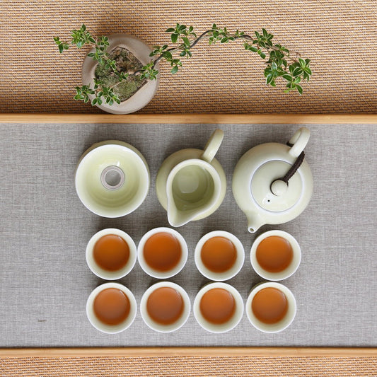 Longquan Celadon 2 Color Di Ware Gift Tea Set - Taishan Tea Club