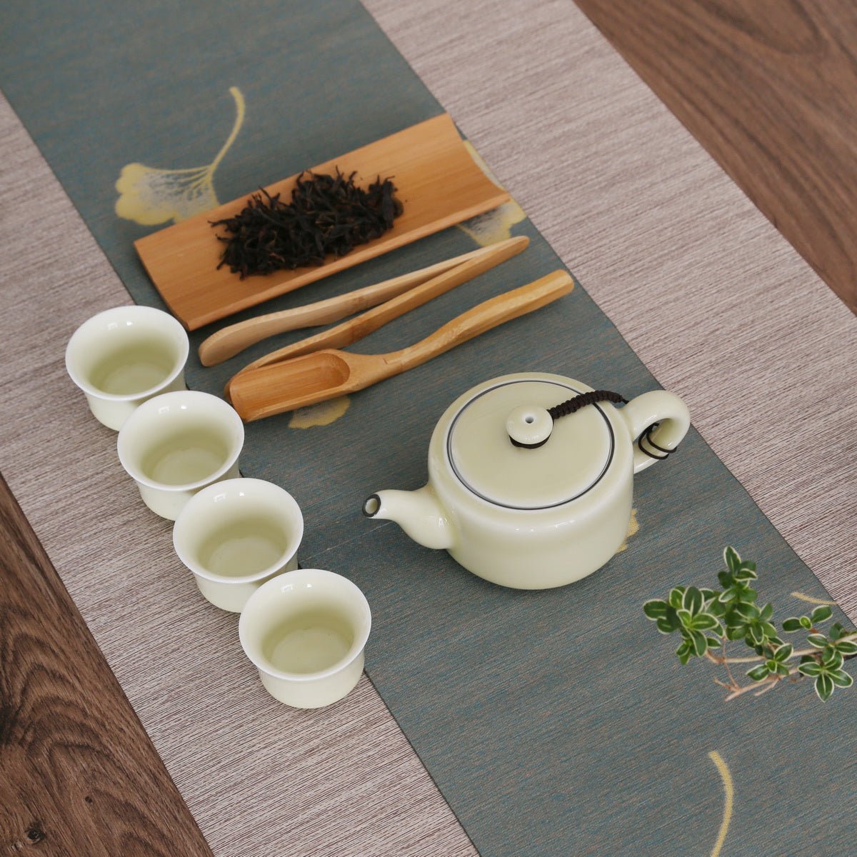 Longquan Celadon 3 Color Di Ware Gift Tea Set - Taishan Tea Club